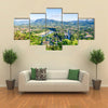 The Busy City Life of the LunagPran Laos From The Top Of The Mount Phousi Multi Panel Canvas Wall Art