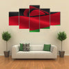 The National Flag Of The Malawi Is Flying in The Air, Multi Panel Canvas Wall Art