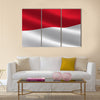 Flag of Monaco Multi panel canvas wall art