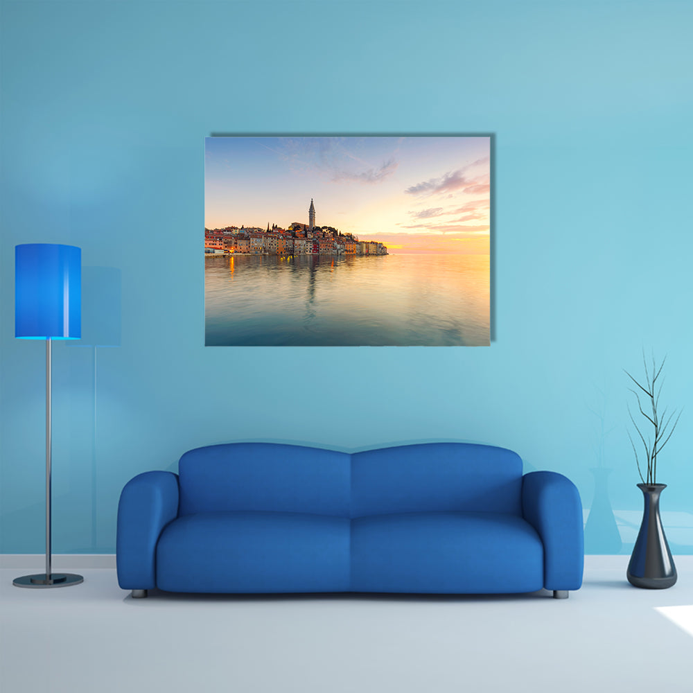 Beautiful Sunset At RovinjIn Adriatic Sea Coast Of Croatia Multi Panel Canvas Wall Art