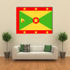 Grenada Flag Vector Icon – Illustration Multi panel canvas wall art