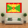 Grenada Flag Vector Icon – Illustration Multi panel canvas wall art