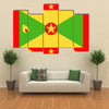 Grenada Flag Vector Icon – Illustration Multi panel canvas wall art