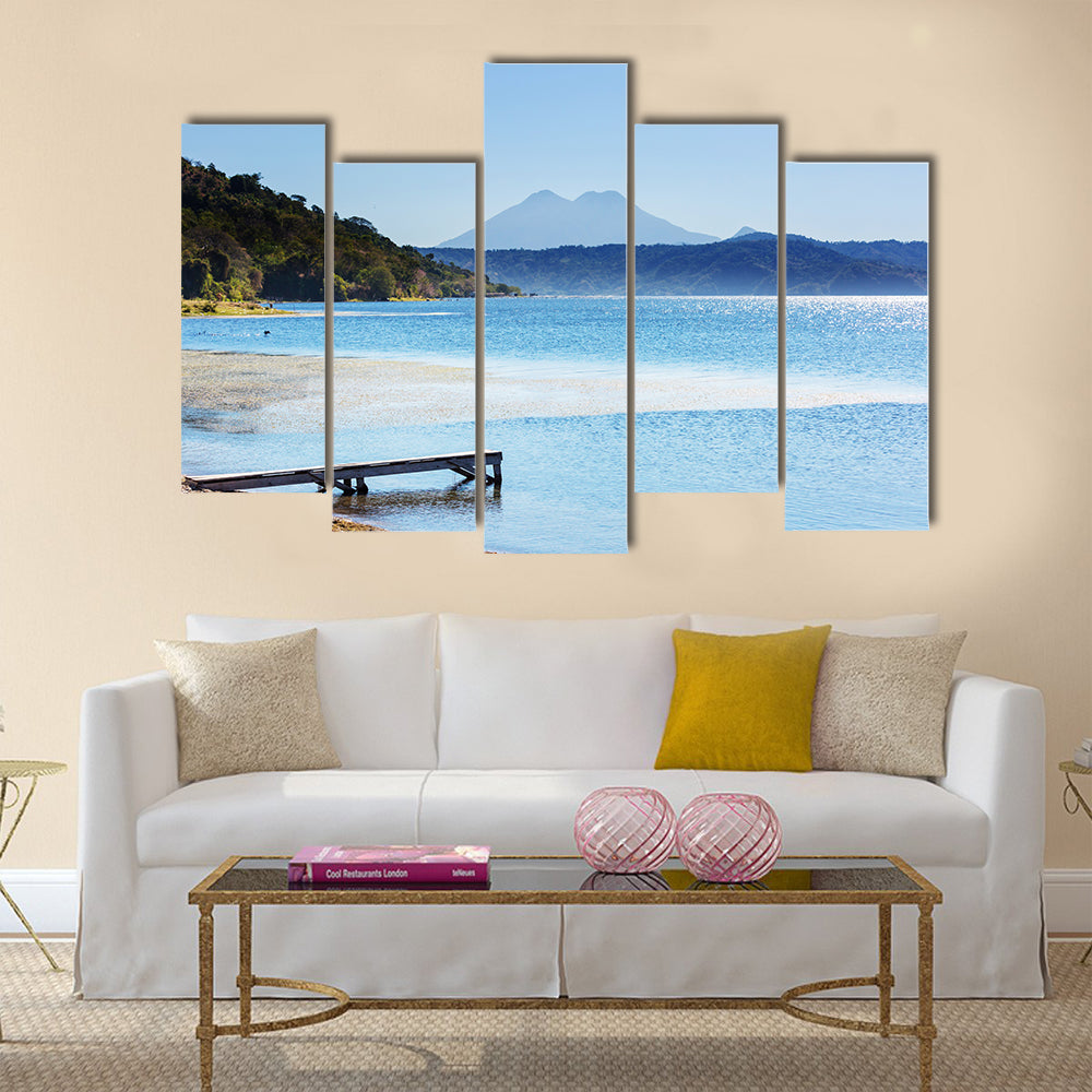 Coatepeque lake view, Santa Ana, El Salvador, Central America Multi Panel Canvas Wall art