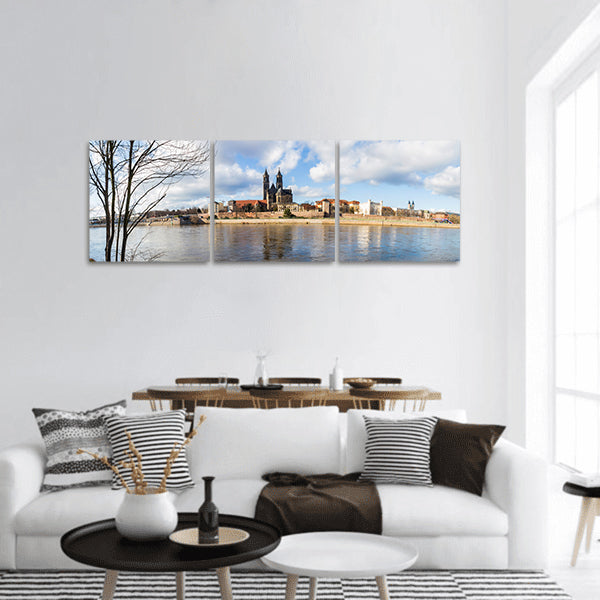 Magdeburg germany high definition Panoramic canvas Wall Art