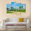 Temple of the Frescoes at the Mayan ruins of Tulum in Quintan Peninsula Multi panel canvas wall art