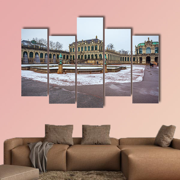 View to the historical buildings of the famous Zwinger palace wall art
