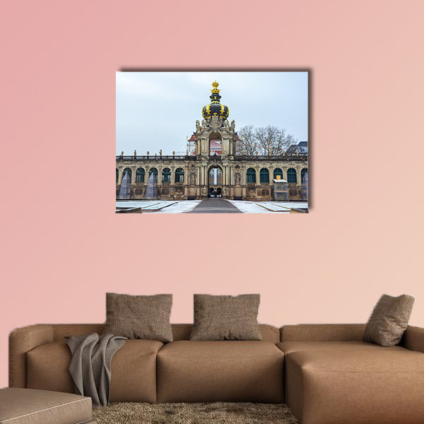 View to the historical buildings of the famous Zwinger palace wall art