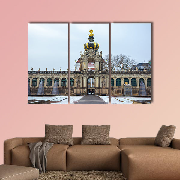 View to the historical buildings of the famous Zwinger palace wall art