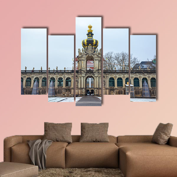 View to the historical buildings of the famous Zwinger palace wall art