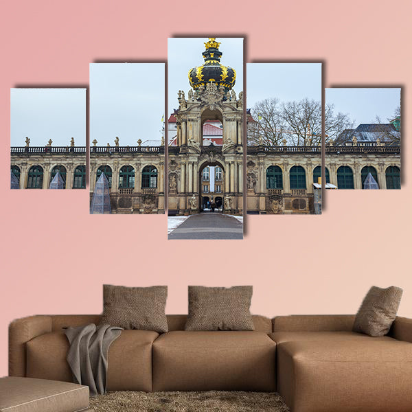 View to the historical buildings of the famous Zwinger palace wall art