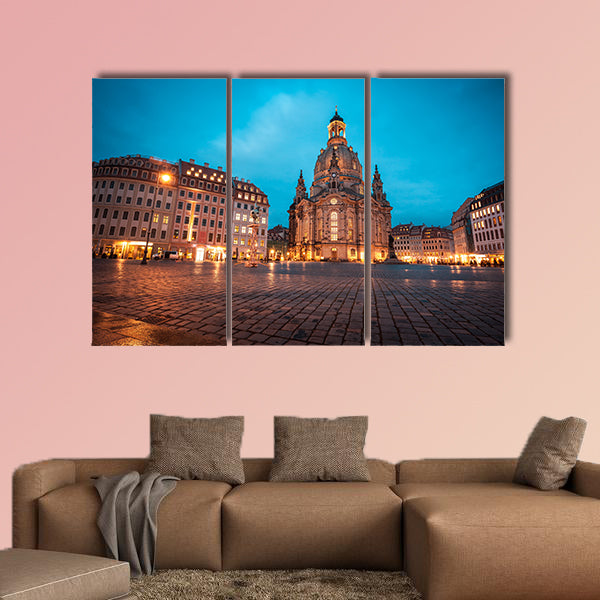 The Neumarkt square and Frauenkirche multi panel canvas wall art