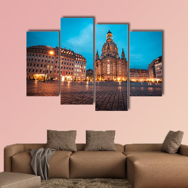 The Neumarkt square and Frauenkirche multi panel canvas wall art