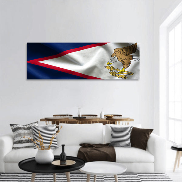 Flag of American Samoa panoramic canvas wall art
