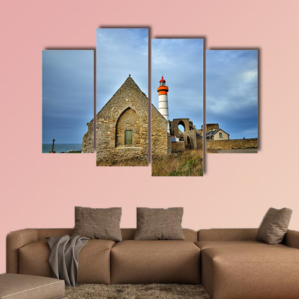 One of the most beautiful and famous lighthouse in Brittany, France, Saint Mathieu