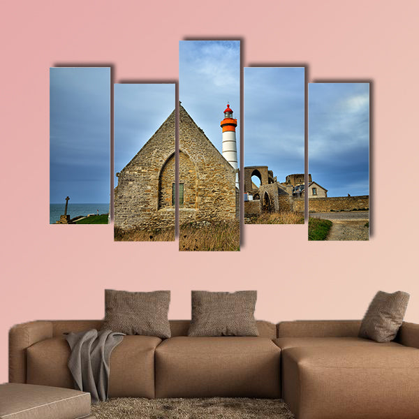 One of the most beautiful and famous lighthouse in Brittany, France, Saint Mathieu