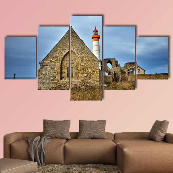 One of the most beautiful and famous lighthouse in Brittany, France, Saint Mathieu