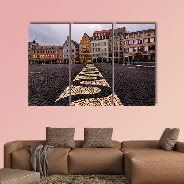 The Town Hall of Augsburg, Germany multi panel canvas wall art