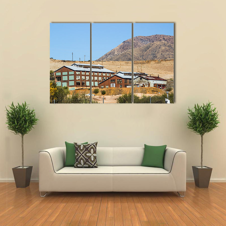 Abandoned Vintage Buildings Once Used in Mining Operations Multi panel canvas wall art