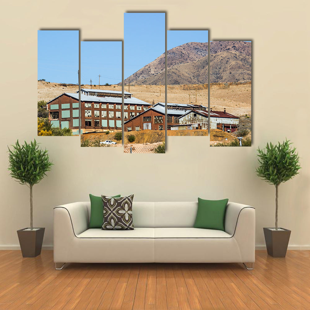 Abandoned Vintage Buildings Once Used in Mining Operations Multi panel canvas wall art