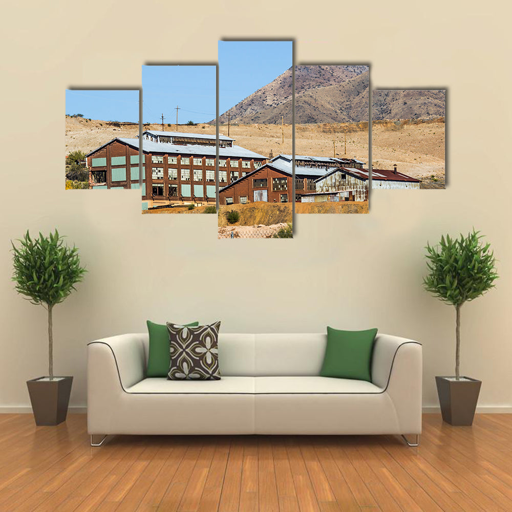 Abandoned Vintage Buildings Once Used in Mining Operations Multi panel canvas wall art