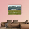 Portmeirion Village on the River Dwyryd Estuary with grazing salt wall art