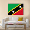 Saint Kitts and Nevis flag vector. Caribbean state flag Multi panel canvas wall art