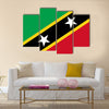 Saint Kitts and Nevis flag vector. Caribbean state flag Multi panel canvas wall art