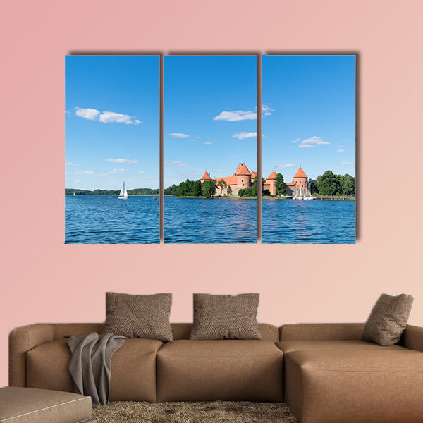Trakai castle in Lithuania near Vilnius multi panel canvas wall art