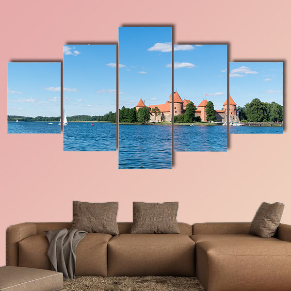 Trakai castle in Lithuania near Vilnius multi panel canvas wall art