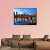 Portland Oregon at dusk Multi panel canvas wall art