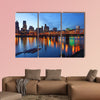 Portland Oregon at dusk Multi panel canvas wall art