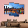 Portland Oregon at dusk Multi panel canvas wall art