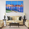 City panorama and quay of Daugava river in Riga Multi panel canvas wall art