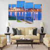 City panorama and quay of Daugava river in Riga Multi panel canvas wall art