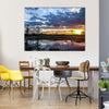 Scene of Sunset And Reflection In Clear Water In Armenia, Multi Panel Canvas Wall Art