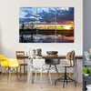 Scene of Sunset And Reflection In Clear Water In Armenia, Multi Panel Canvas Wall Art