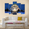 Cathedral of Saint Sava at evening, Belgrade, Serbia Multi panel canvas wall art