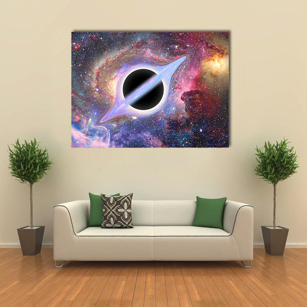 Black Orbit Abstract In Outer Space Multi Panel Canvas Wall Art