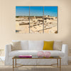 Ancient ruins at Bahrain Fort Multi panel canvas wall art