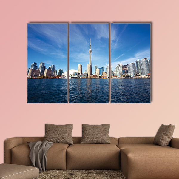 Photo shoot at Canda, day time cityscape Multi panel canvas wall art