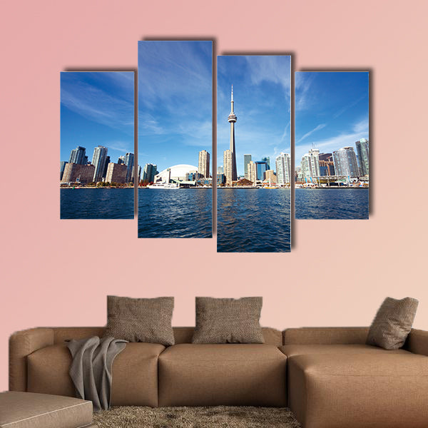 Photo shoot at Canda, day time cityscape Multi panel canvas wall art