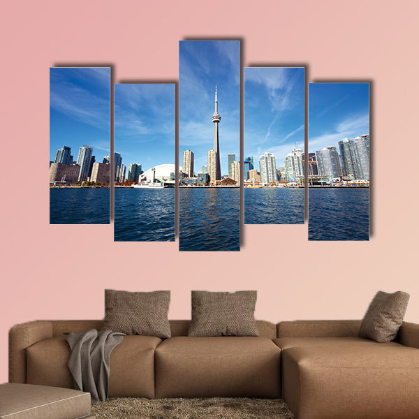 Photo shoot at Canda, day time cityscape Multi panel canvas wall art