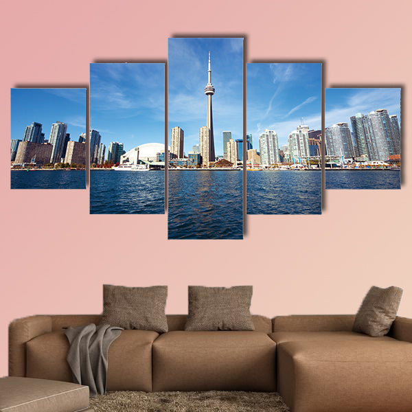 Photo shoot at Canda, day time cityscape Multi panel canvas wall art
