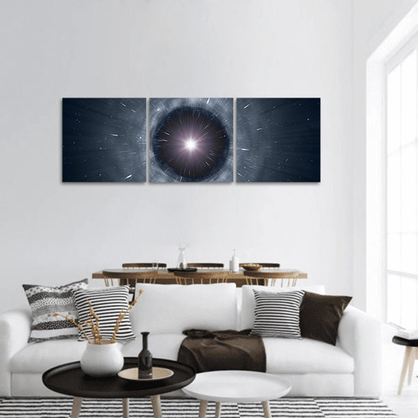 Image of a black hole background Panoramic Canvas Wall Art