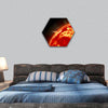 Artistic illustration of the Sun  hexagonal canvas wall art