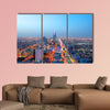 Riyadh skyline at night, Capital of Saudi Arabia multi panel canvas wall art