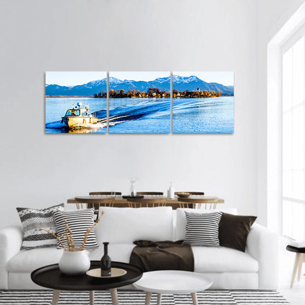 Famous chiemsee lake in bavaria - Germany Panoramic canvas Wall Art