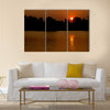 Beautiful sunset on the river Multi panel canvas wall art