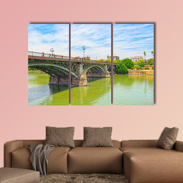 Bridge of Isabel II, Bridge of Trianain Spain multi panel canvas wall art